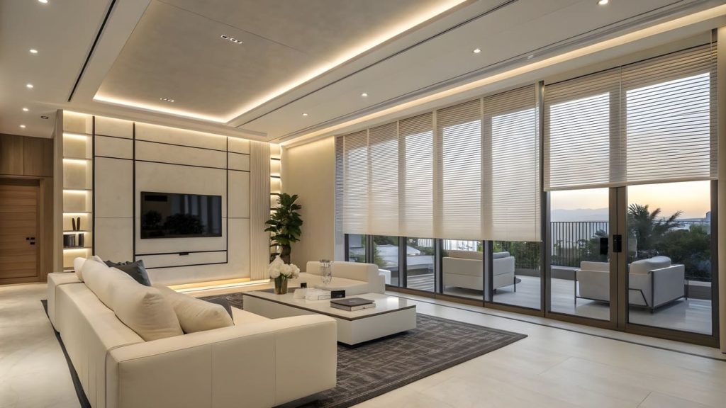 sala-de-estar-moderna-ecologica-paredes-de-vidrio-abiertas-con-acabados-naturales-y-decoracion-elegante-brillante